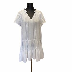 J. Crew White Gauze Babydoll Summer Minidress Size XS